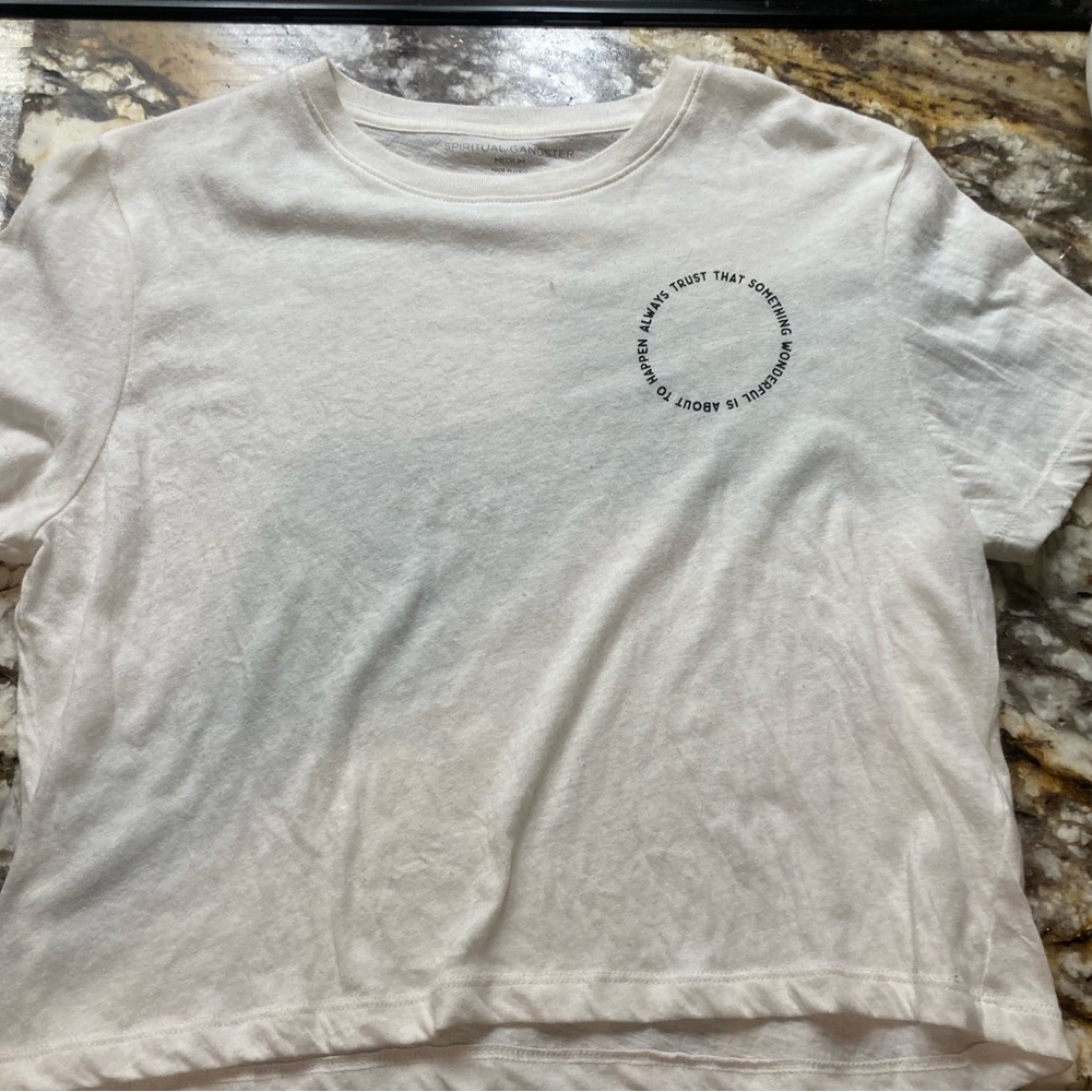 Spiritual Gangster White Crop Top